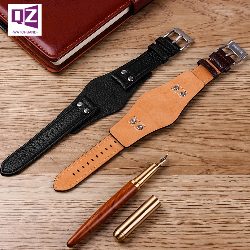 COW LEATHER Watch Strap 22mm watchband for fossil CH2891 CH3051 CH2564 CH2565 watch band handmade mens leather bracelet with mat