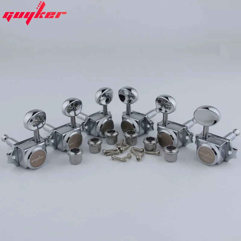 1 SET 3R3L GUYKER Lock String Tuners Vintage Tuners Machine Heads Tuners  Chrome