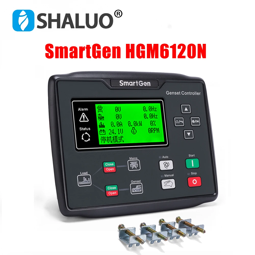 Imagem -03 - Smartgen-amf Gerador Auto Start And Stop Controller Painel Módulo de Controle Lcd Placa de Circuito Peças Genconjunto Diesel Hgm6110n Hgm6120n