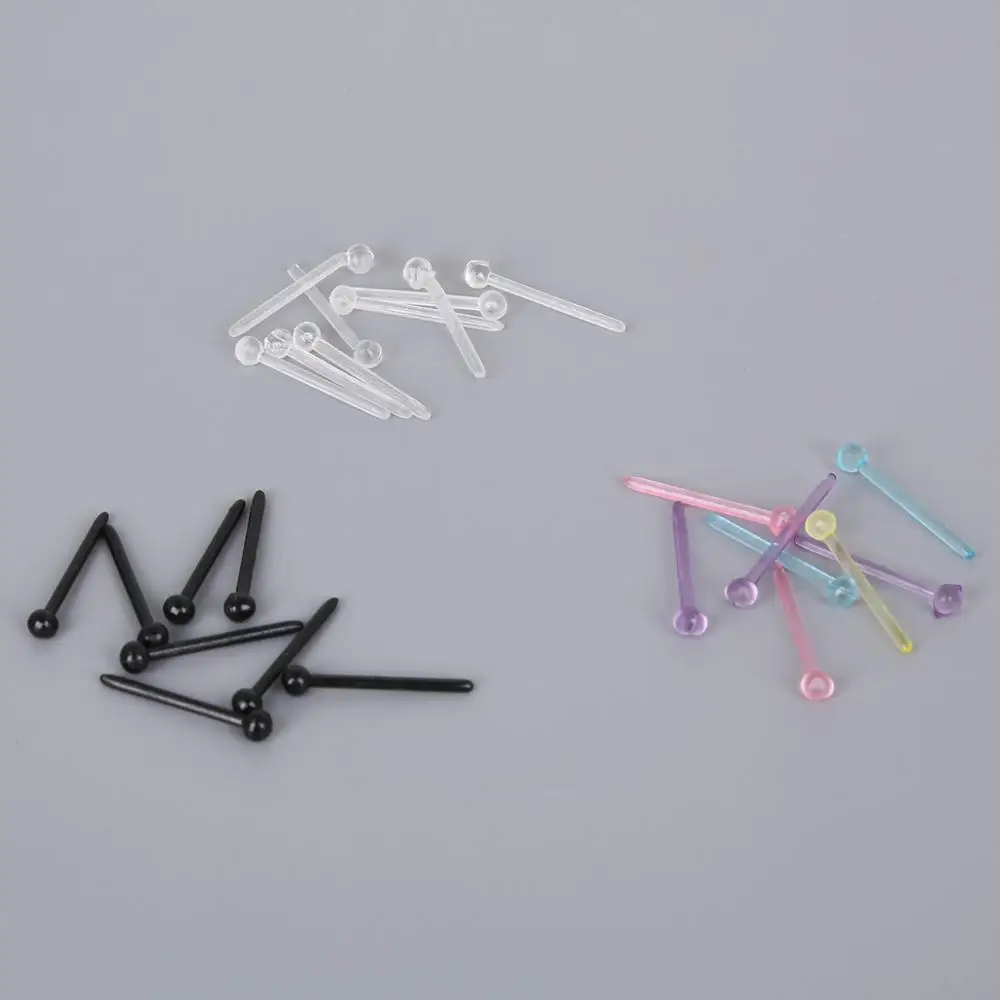 100-150pcs/lot Fashion Black White Colorful Plastic Mini Simple Hypoallergenic Ear Stick  Jewelry Wholesale For Women And Men