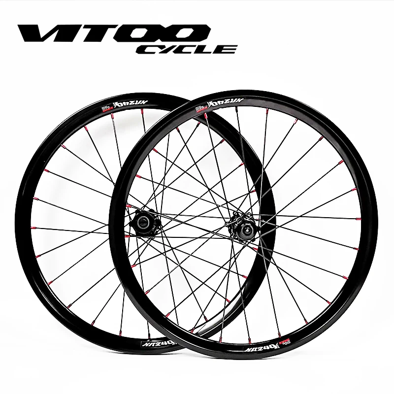 406/451 20-inch valve bicycle disc brake wheel set VITOOCYCLE ultra-light hub axle xr240 circle DT QR valve bicycle QR 100MM