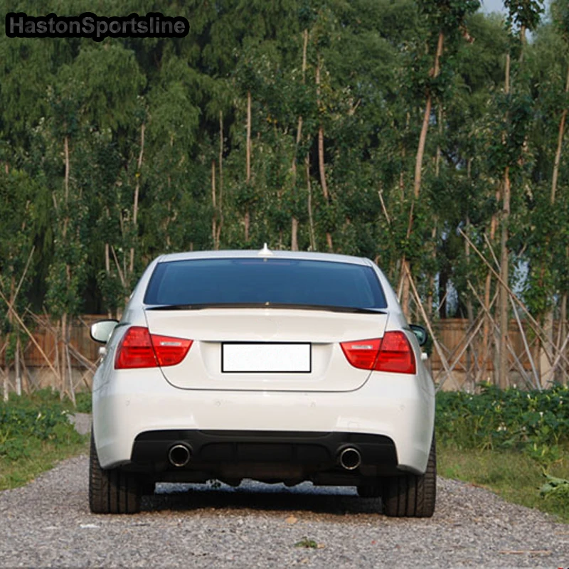 For BMW 3 Series E90 P Style Carbon Fiber Rear Trunk Spoiler Car Wing 2005-2012