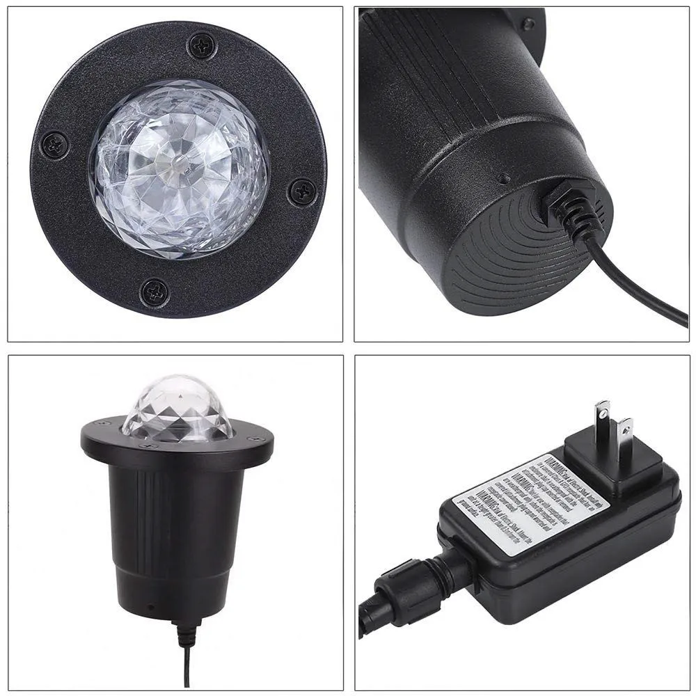 AC220V Rgb Water Wave Vlam Effect Projector Lichten Buiten Waterdichte Led Rimpel Disco Stage Light Landschap Tuin Spotjes