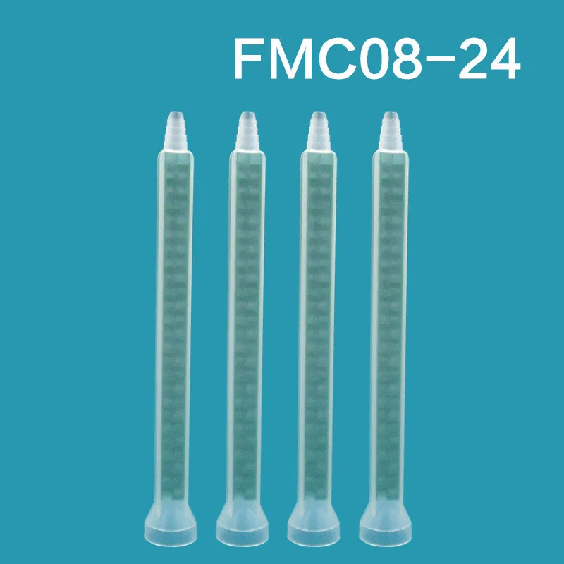 

50PCS FMC08-24 threaded port AB square static mixing tube AB mixing tube spiral tube mixing nozzle With Bayonet port