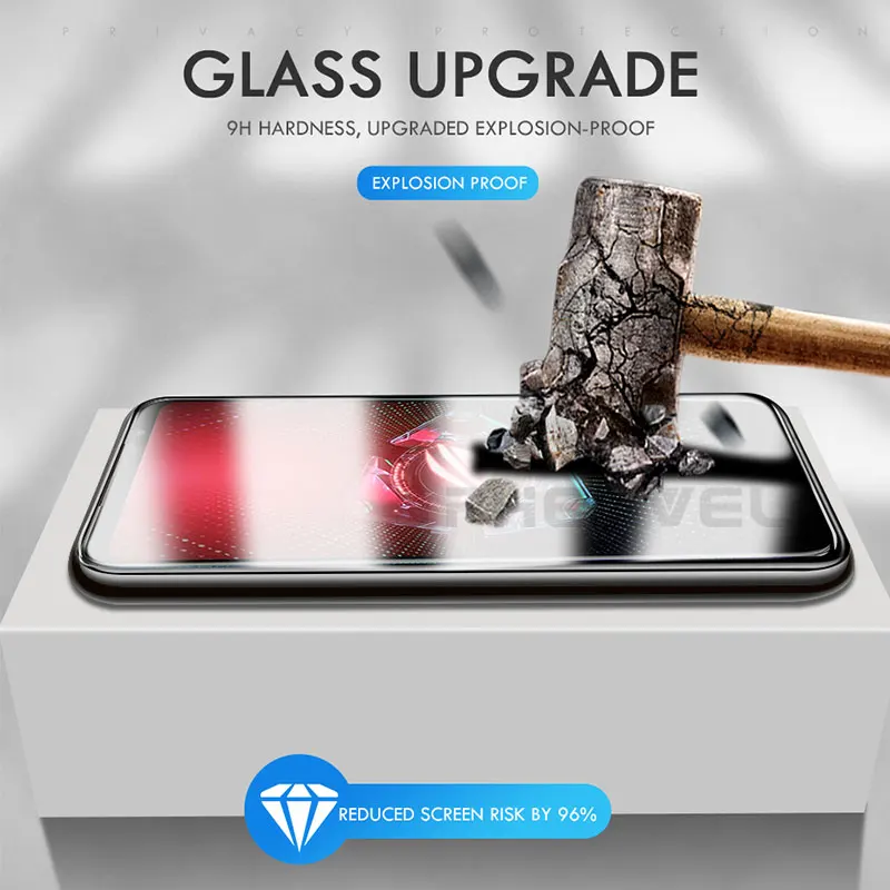 2Pcs Oleophobic Glass For Asus Rog Phone 5 Full Cover Screen Protector For Rog Phone 5 Pro 3 Tempered Glass Film
