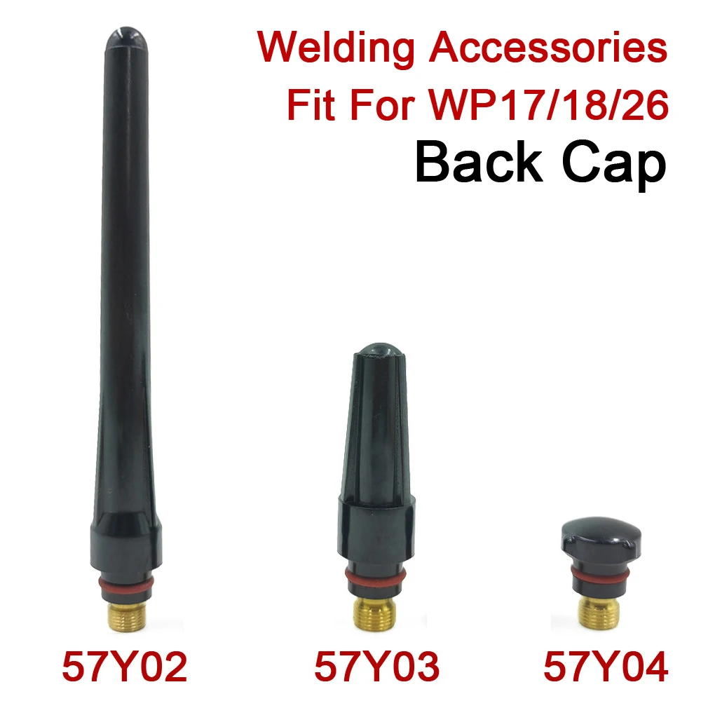 

3pcs Long/Medium/Short Back Cap 57Y02 57Y03 57Y04 For Tig WP-17 WP18 WP26 Series Welding Torch Accesories