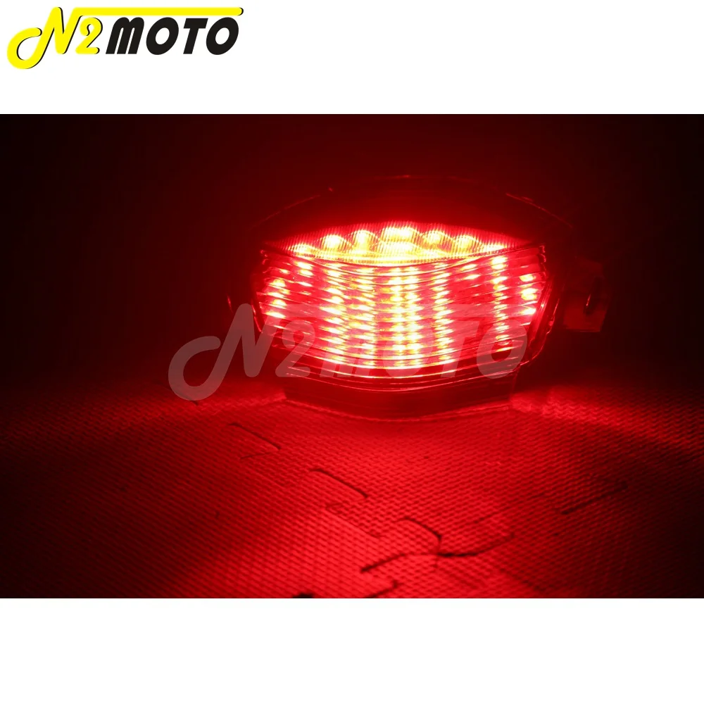 Clear Motorcycle Taillight Brake Amber/Red Turn Signal Light LED for KAWASAKI Ninja 650R  ER6N ER6F 2006 2007 2008