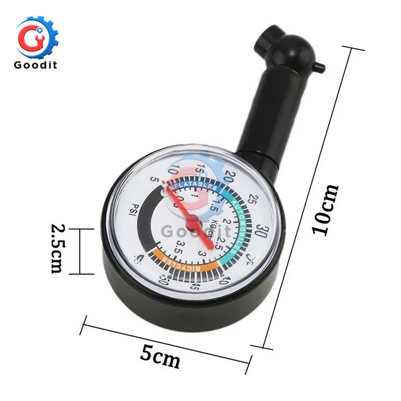 Car Tyre Tire Pressure Gauge For Car Auto Motorcycle Truck Bike Dial Meter Vehicle Tester Pressure Tyre Measurement Tool Meter