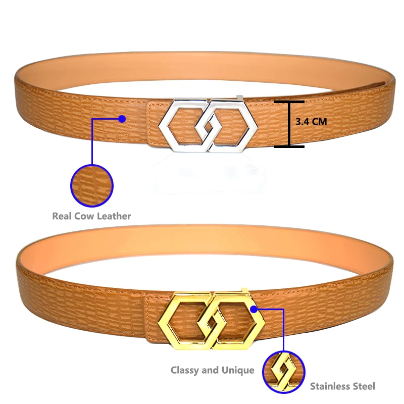 Skórzany pasek ze skóry bydlęcej ремень wtopiony kwiat skórzany pasek mężczyźni kobiety Classy Bling klamra ze stali nierdzewnej stylowe męskie
