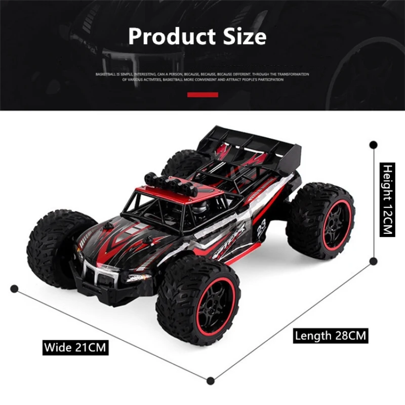 4WD vysokorychlostní velký off-road RC závodní auto multi-terrain adaptace anti-collision silná úchop guma pneumatika elektrický RC hračka