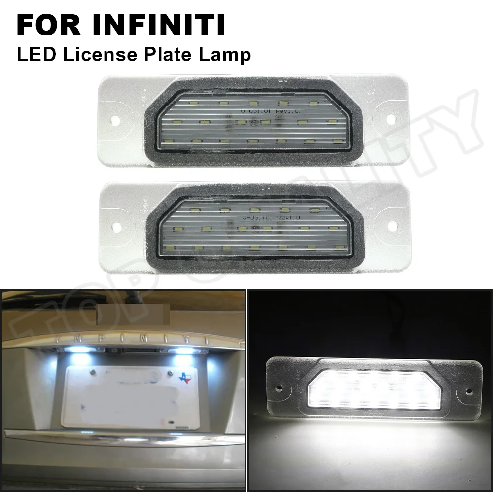 

LED License Number Plate Light Lamp For Nissan Cefiro 1999-2003 Fuga 2009-UP For Infiniti FX35 FX45 S50 M37 M56 Q45 I30 I35