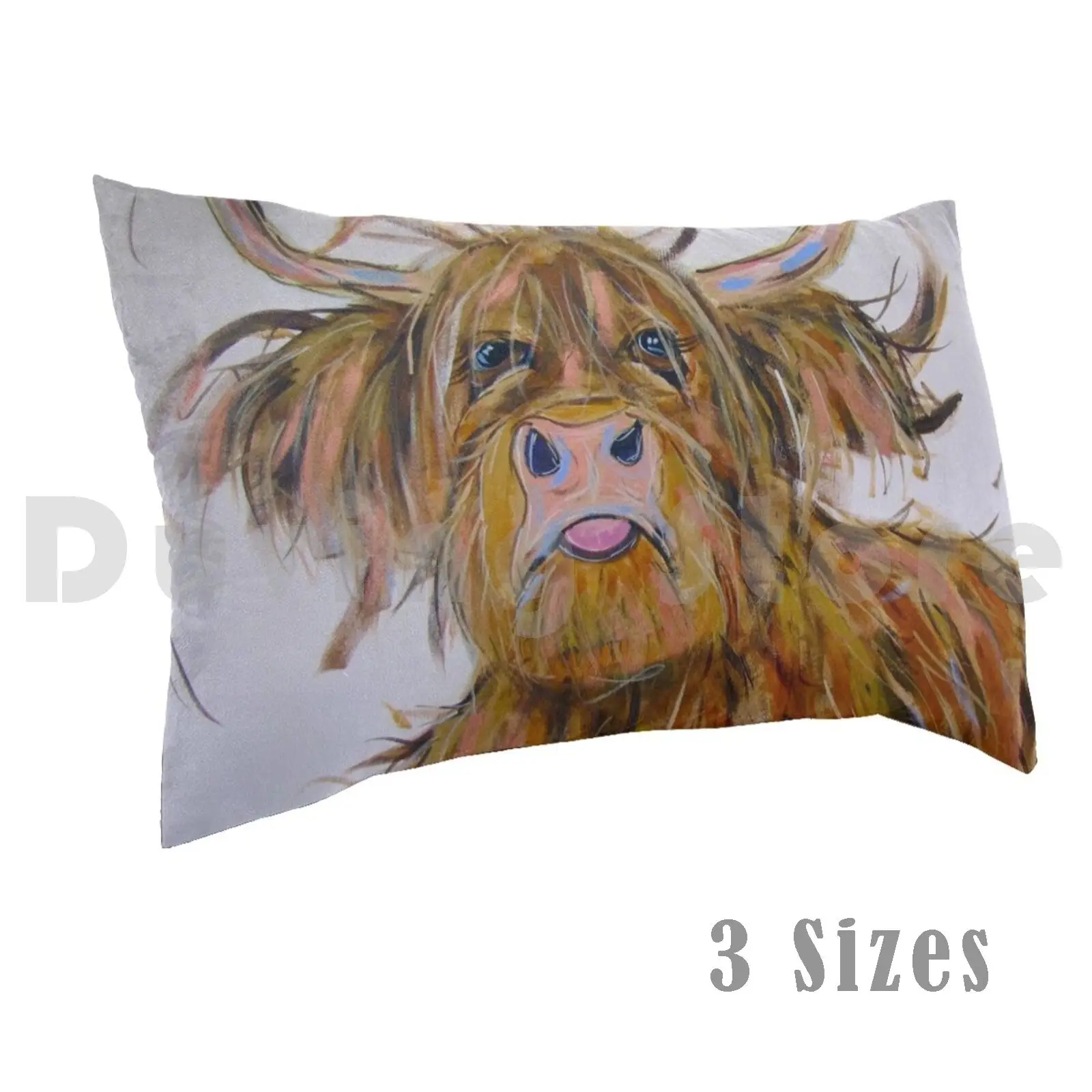 

Hubba Bubba Pillow Case Printed 50x75 Highland Cow Highland Cattle Highland Coo Highland Cow Painting