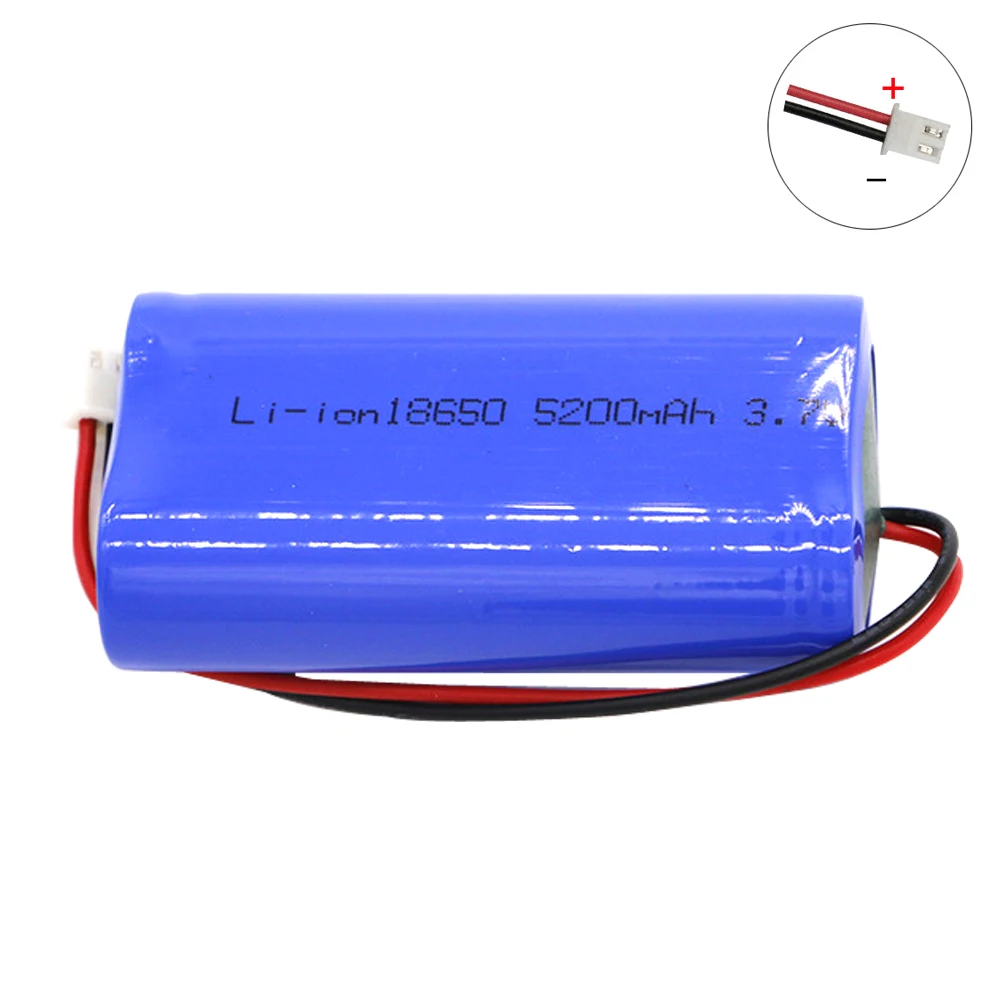 3.7V 5200mAh lipo battery 18650 with pack protection board for RC Toys Electric toy security facilities parts 3.7 V XH2.54 Plug