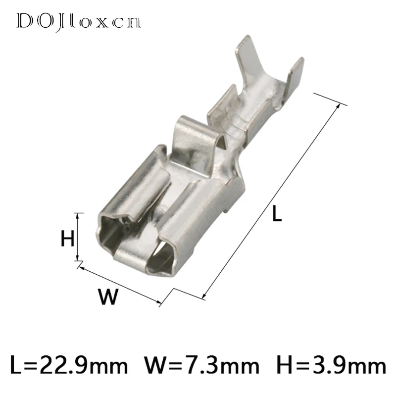 20/50/100/200 Pcs  6.3MM Series Automotive Plug Spring 927854-6 Pluggable Cold-Pressed Wiring Terminal DJ624-D6.3B