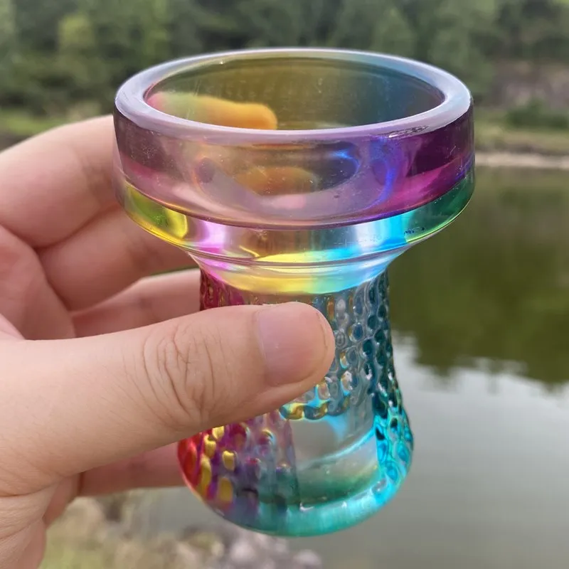 وعاء شيشة زجاجي شفاف مع رأس شيشة صافي مستلزمات التدخين من Narguile Chicha Cachimba