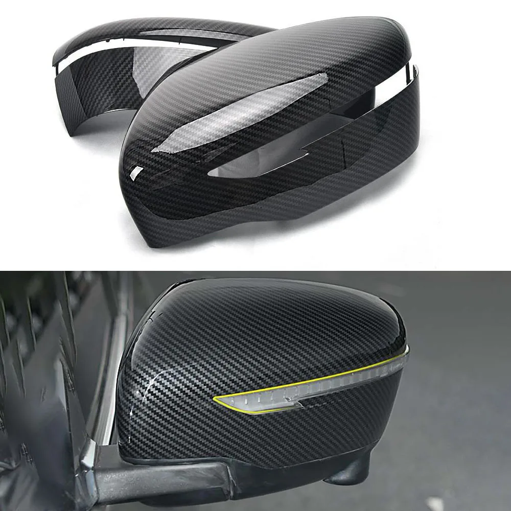 

For KIA K2 2011-2016 Side Mirror Cover Rear review Durable Wing Imitation Carbon Fiber Texture cap Mirrors Protective Cover PCS