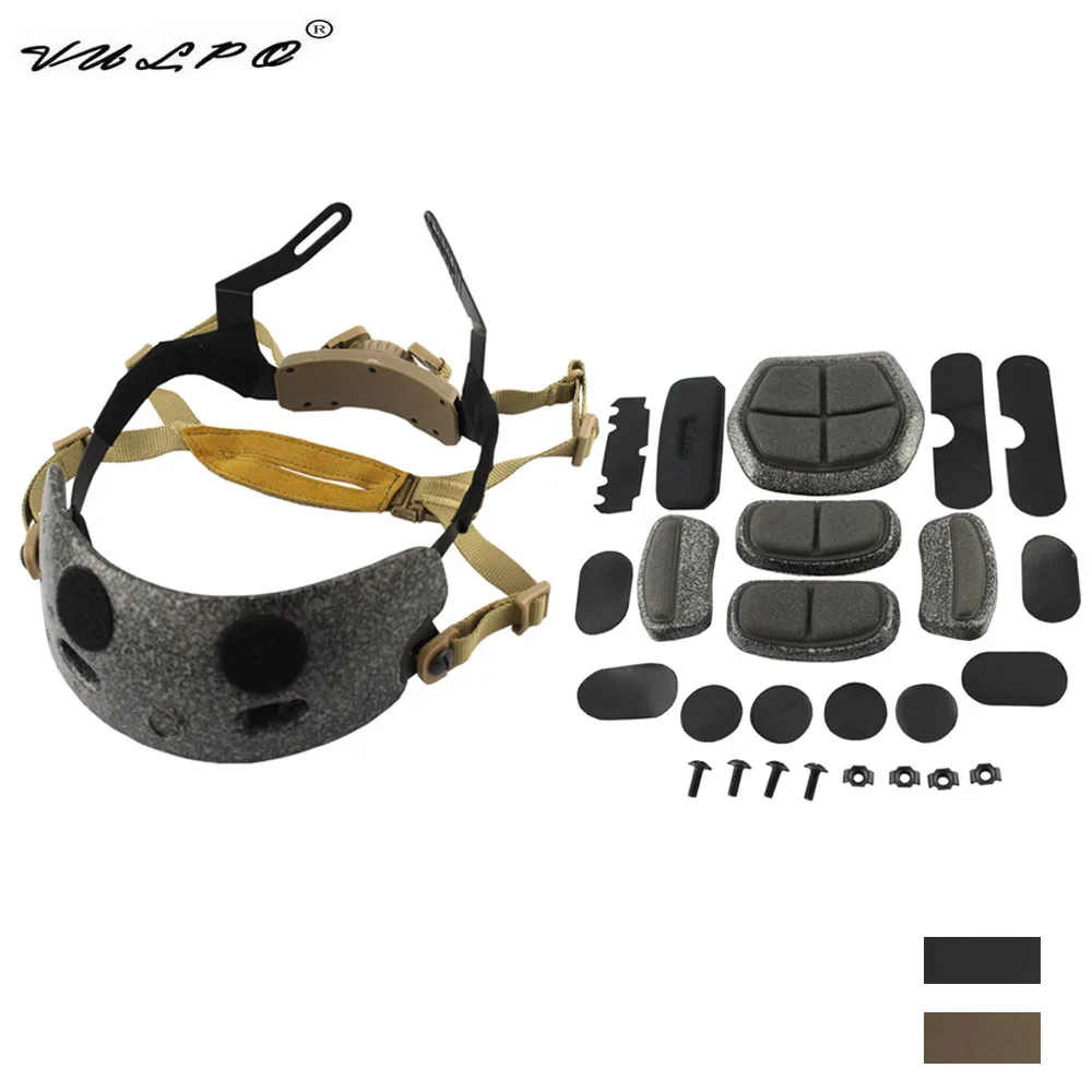 VULPO ACH Occ-Dial Liner Kit Adjustable Helmet System Full Set Helmet Inner Suspension System Strap FAST MICH Helmet Accessories