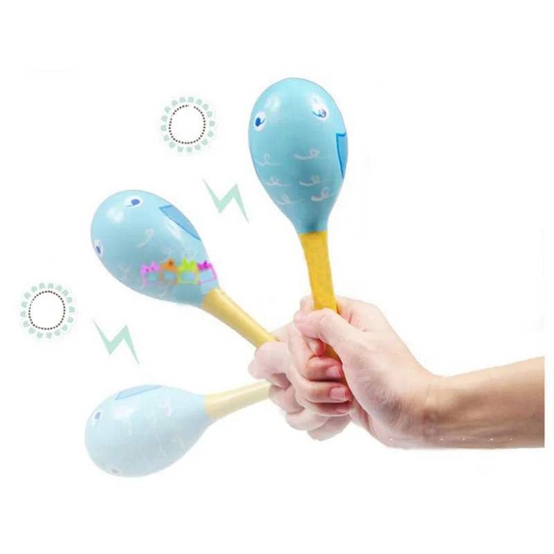 1Pc 12X4Cm Baby & Peuters Hout Zand Hamer Houten Maraca Rammelaars Zand Hamer Kids Musical Party favor Kind Shaker Baby Speelgoed