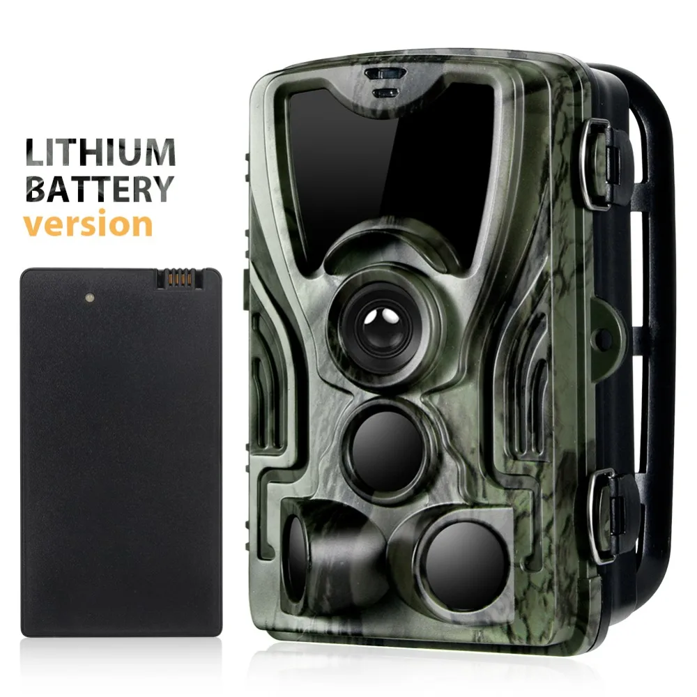 Caméra de chasse de piste avec batterie au lithium 5000Mah 20MP HC801A-LI 1080P version nocturne pièges photo surveillance sauvage