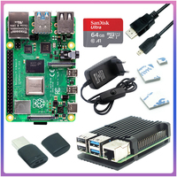 Originele Raspberry Pi 4 Model B 2GB 4GB 8GB Kit + Aluminium Case + 3A Switch Power+HDMI-compatible +Option 64 32GB TF Card