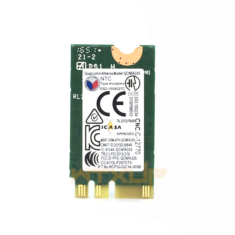 300Mbps Draadloze Qualcomm Atheros Qcnfa335 Qca9565 Ngff Adapter 2.4G Bluetooth V4 Wifi Wlan Card M2 Ngff Voor Dell Dw1707