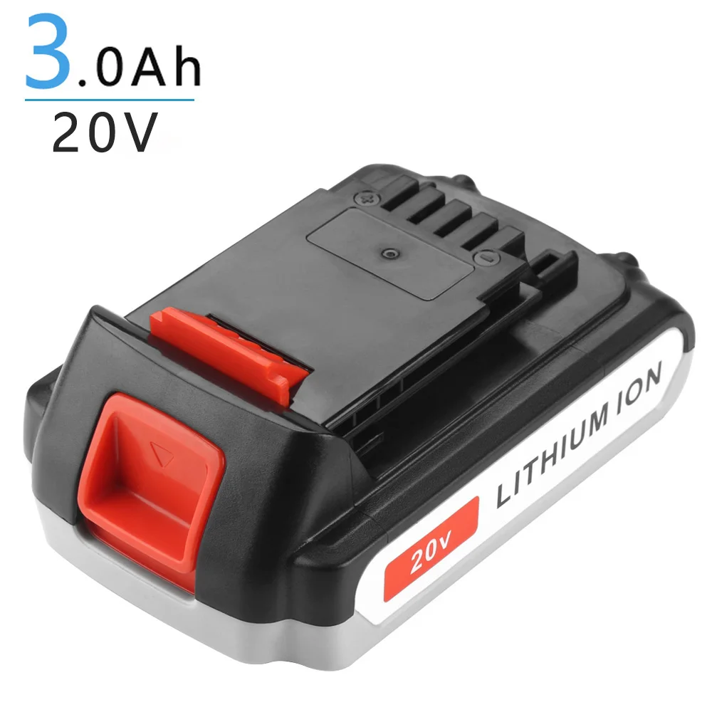 20V 3.0Ah LBXR20 리튬 이온 충전지 Black & Decker LB20 LBXR20 BL2018 LBX20 BL2018-XJ GKC1825L STC1850
