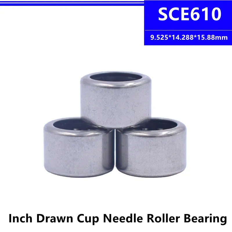 

50pcs/100pcs SCE610 9.525*14.288*15.88mm Inch Size Drawn Cup Needle Roller Bearing 9.525x14.288x15.88mm BA610