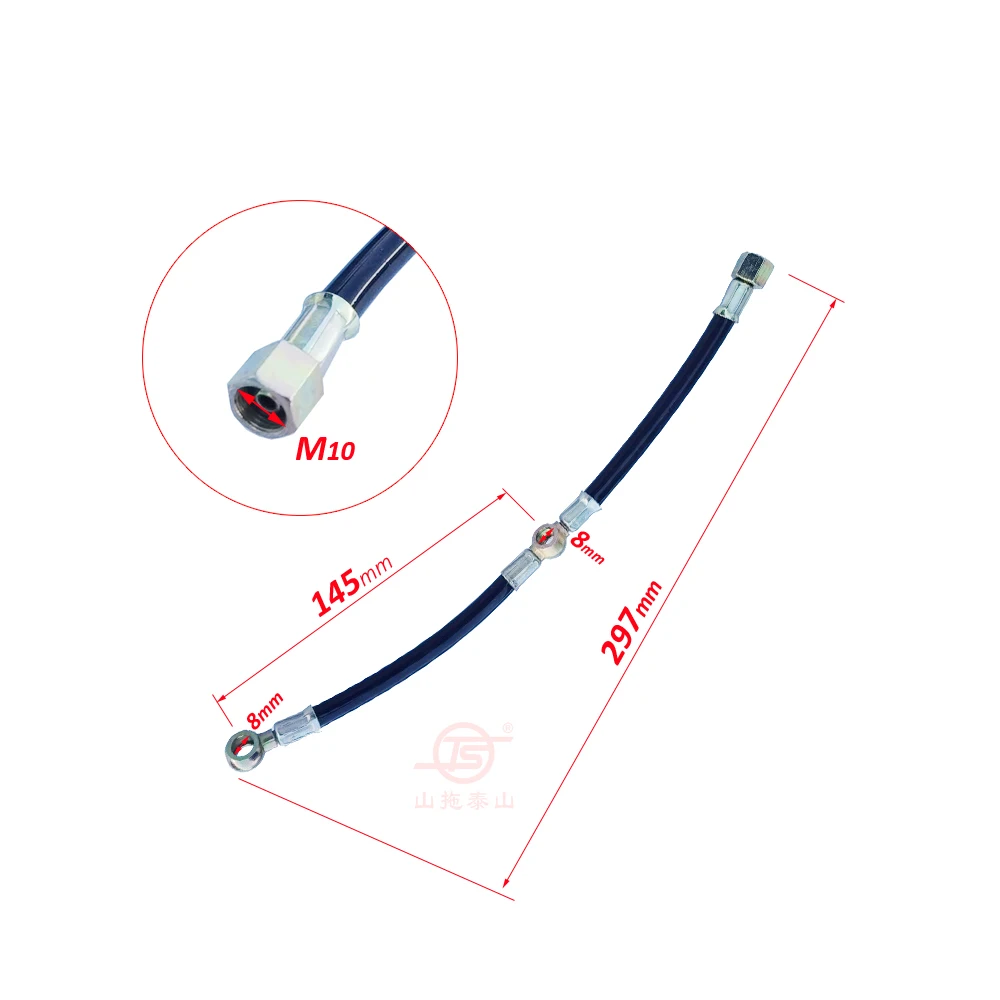 Топливная обратная трубка для трактора Shandong Taishan (KAMA) с двигателем фирмы Feidong FD295T/FD2100T, номер детали: 295-10600D