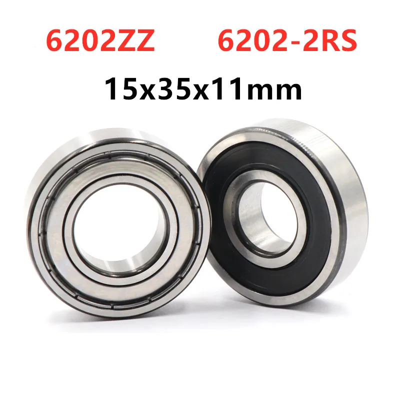 

20pcs 6202ZZ 6202-2RS deep groove ball bearing 15*35*11mm 6202 -2Z 6202RS bearings 15x35x11 mm