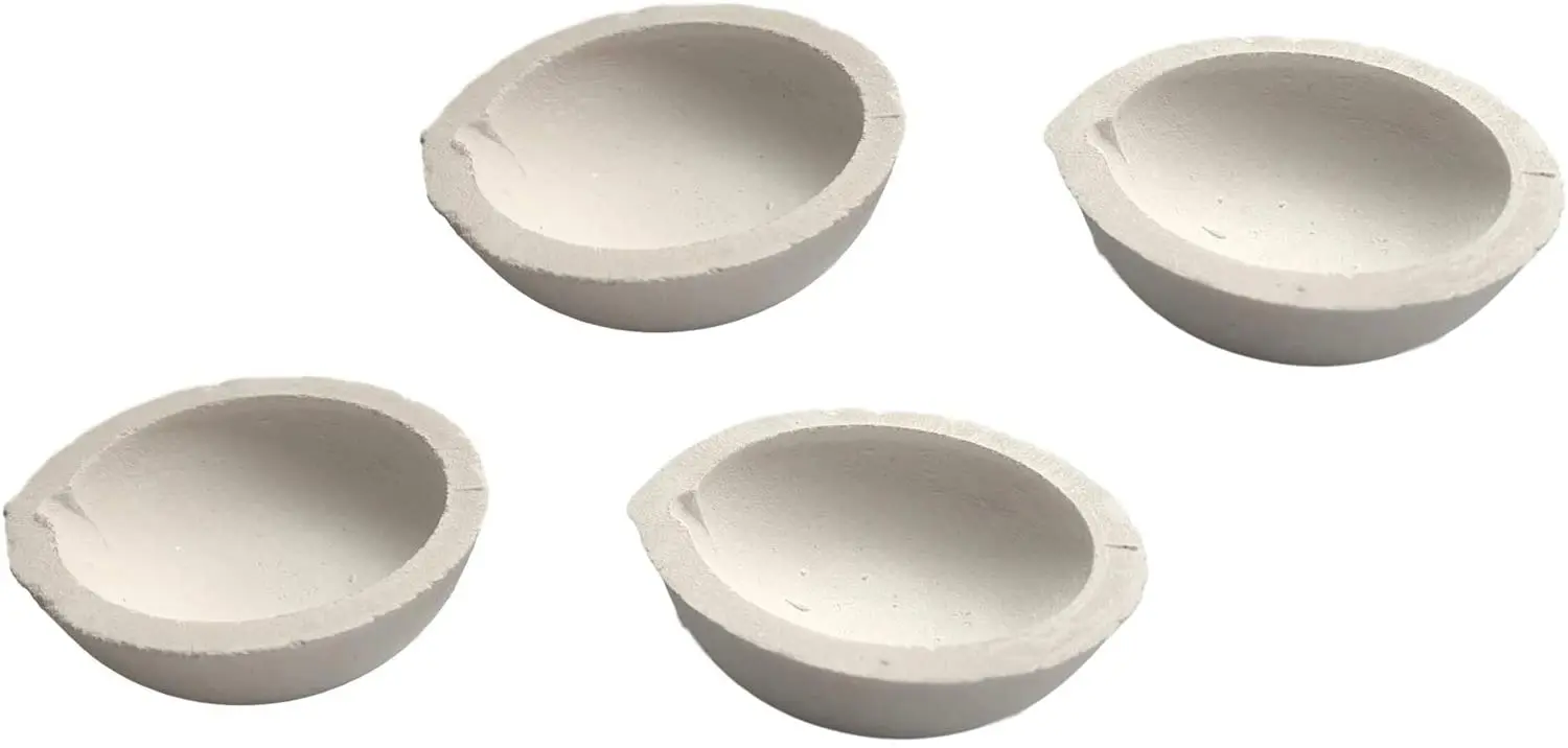 

4PCS Ceramic Quartz Crucible Bowl Cup for Melting Casting Refining Furnace Dish 100g