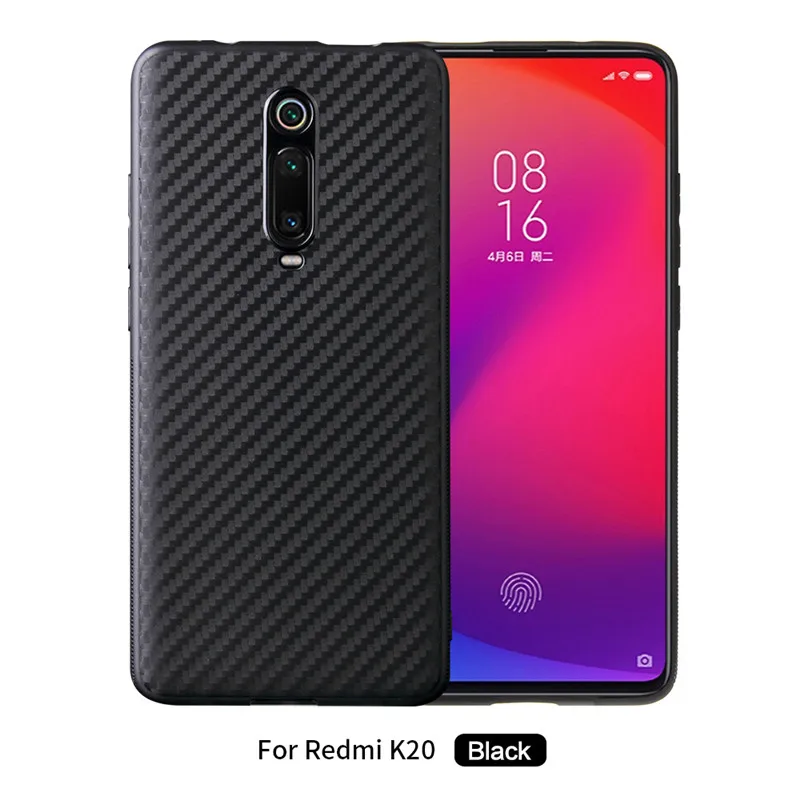 For Xiaomi Redmi K20 Pro Case  Shockproof Carbon Fiber Soft TPU Case for XIaomi Mi 9T / Mi9T Pro Bumper Matte capa