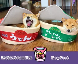 Carino di Noodle Istantanei Pet Casa Canile Super Grande Caldo Del Gatto Del Cane Nido Letti Cuscino Udon Noodle Tazza Pet Letto Estraibile facile Per La Pulizia