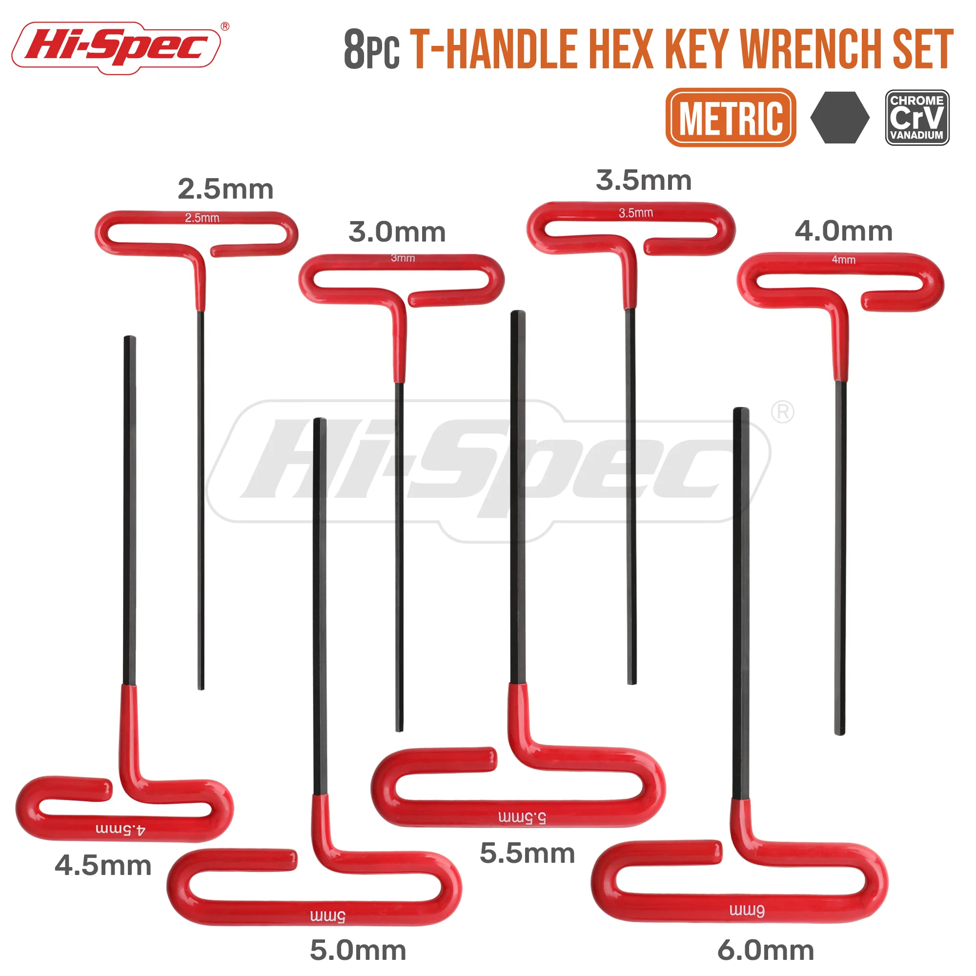 Hi-Spec-Juego de llaves Allen, Kit de herramientas de reparación de cabeza Torx, en forma de L, portátil, 8 unidades