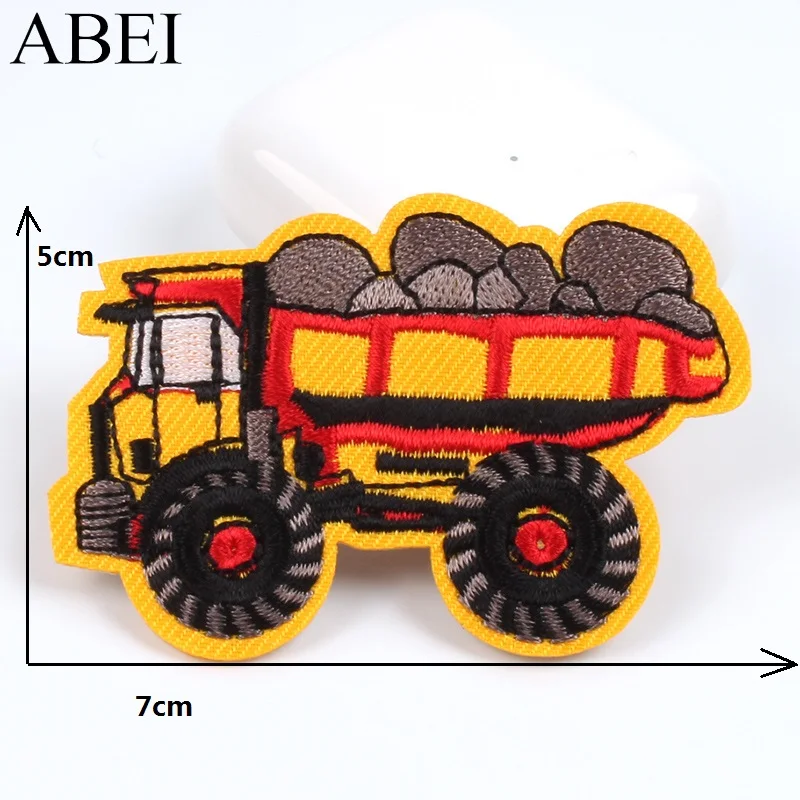 10pcs Embroidered lorry Patches Cartoon truck Stickers For Boys Jeans Backpacks Coats Repair Fabric Appliques DIY Bags Badge