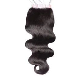 5*5 Silicone Silk Base Lace Closure Human Hair Silk Top Closure 24