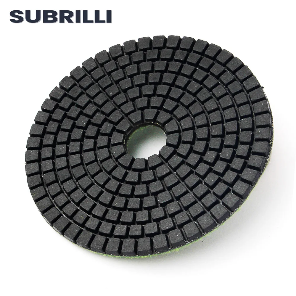 4 Inch 6pcs Grit 30# Diamond Resin Bond Polishing Pad Flexible Diamond Sanding Disc For Granite Marble Stone Concrete Wet Polish