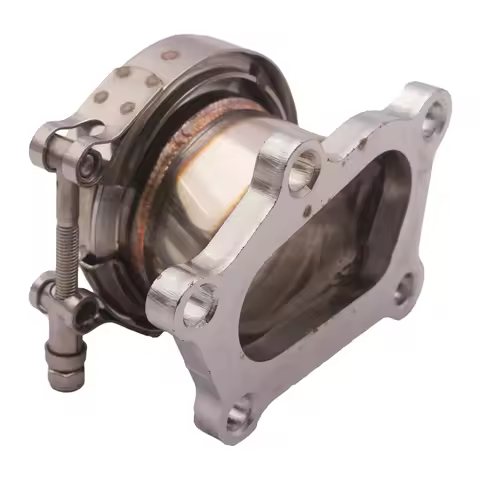 76mm 3" 5- V-Band Adapter Downpipe Flange W/ Clamp For Mazdaspeed 6