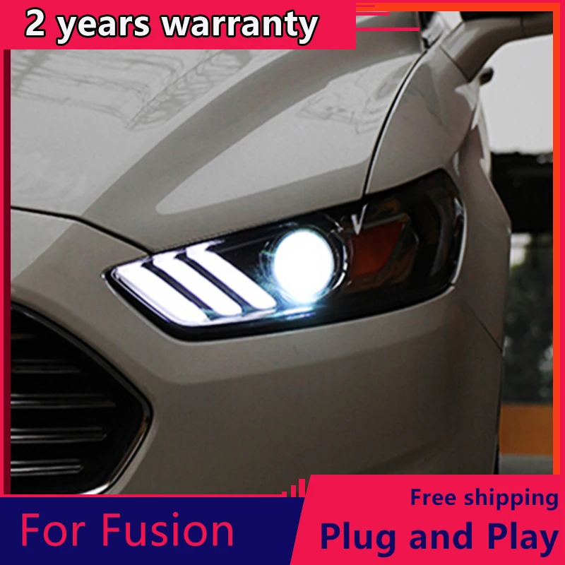 

KOWELL Car Styling For Mondeo Headlights 2013 2014 2015 Fusion LED Headlight Original DRL Bi Xenon Lens High Low Beam Parking