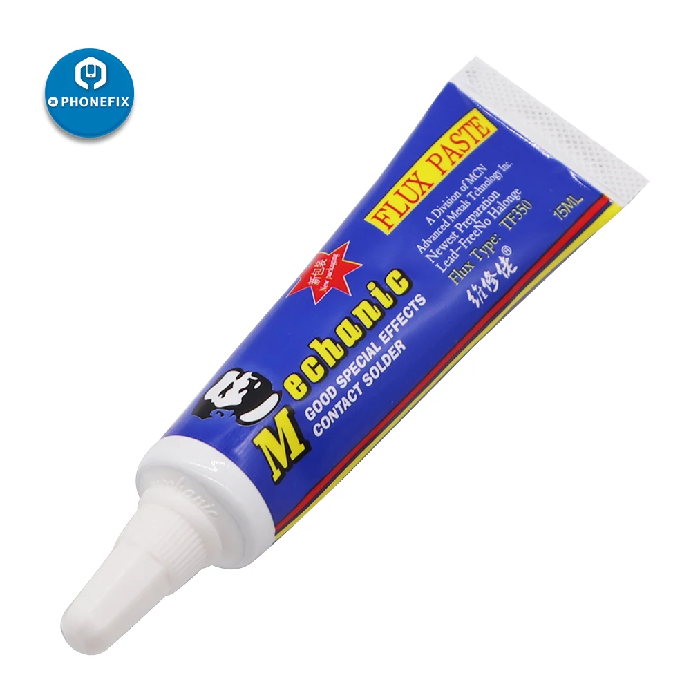 MECHANIC 15ML TF350 No-Clean Soldering Flux Paste Lead-Free Solder Paste for iPhone Motherboard BGA PCB CPU Soldering Tool