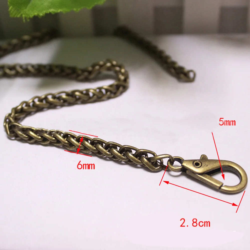 New Replacement Bag Chain 40/60/100/120cm Long Metal Bags Chains Strap DIY Detachable Bag Strap For Crossbody Purse Chain Straps