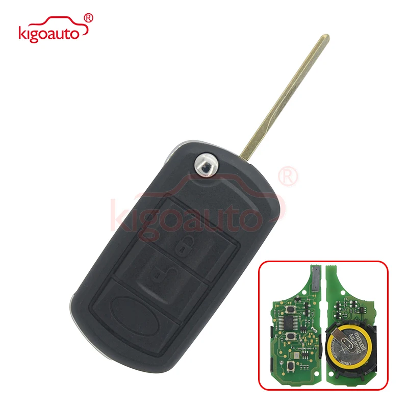 Kigoauto Flip Remote Car Key 3Button 434Mhz ID46 Chip HU92 Key Blade per Landrover LR3 Remote Key