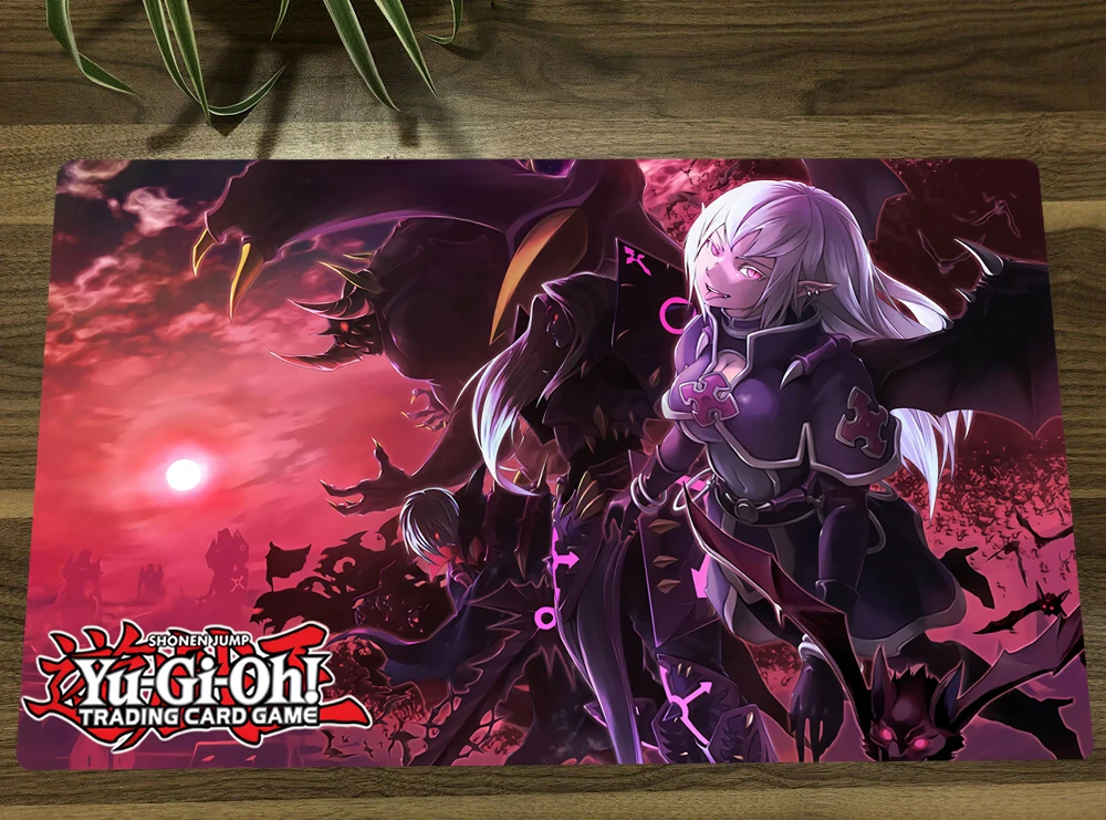 

YuGiOh OCG Vampires TCG Mat Anime Trading Card Game Mat CCG Duel Playmat Anti-slip Rubber Mouse Pad Desk Mat Free Bag