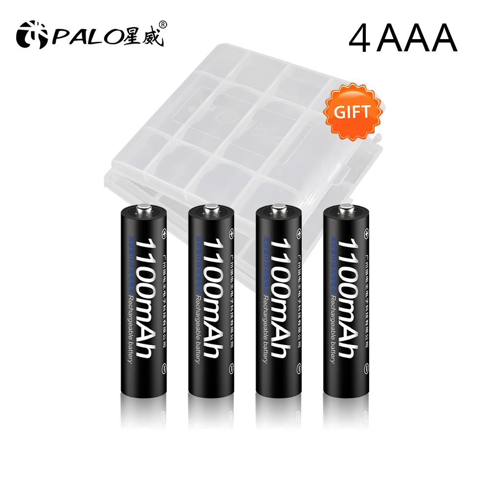 PALO AAA Battery 1.2v NiMH Rechargeable Battery 1.2V NiMH aaa For Electric remote Control car Toy RC ues