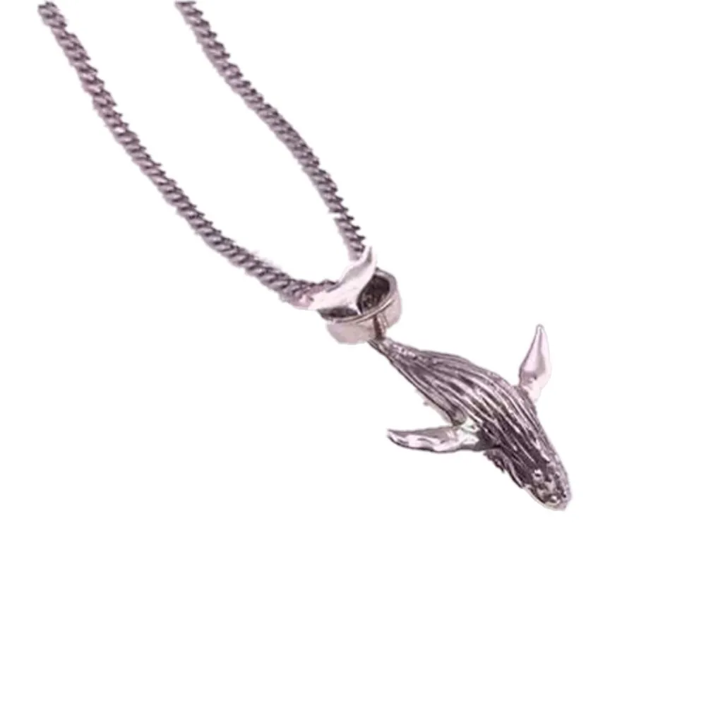 New 925 silver pendant 52 Hz whale pendant creative personality men and women necklace pendant s925 silver woman pendant image 6