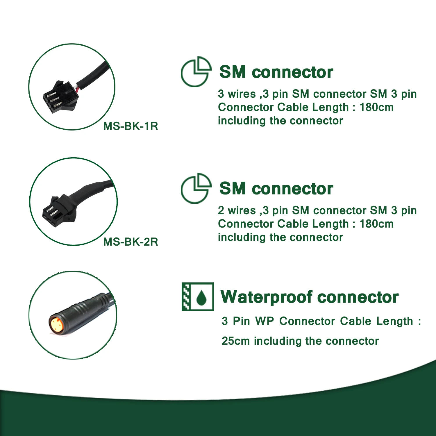 Electric Bike Brake Sensor Power Cut off e-bike Brake Hydraulic Brake 2 Pin 3 Pin Waterproof SM Connector Plug