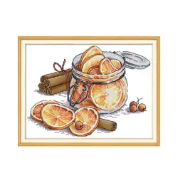 Lemon cross stitch kit aida 14ct 11ct count print canvas stitches embroidery DIY handmade plus