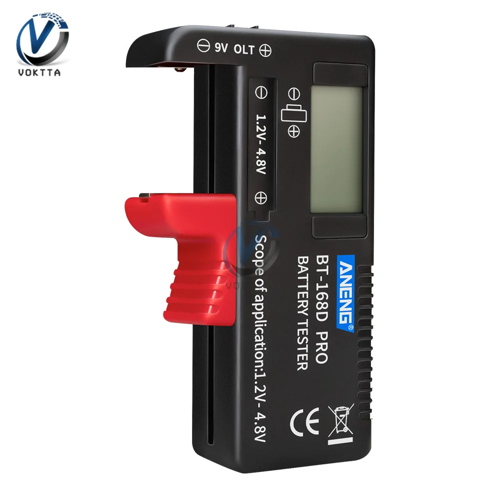 Bt-168 Pro Digital Display Battery Tester for Measure 18650 Batteries Capacity Tester analyzer Display Check AAA AA Button Cell