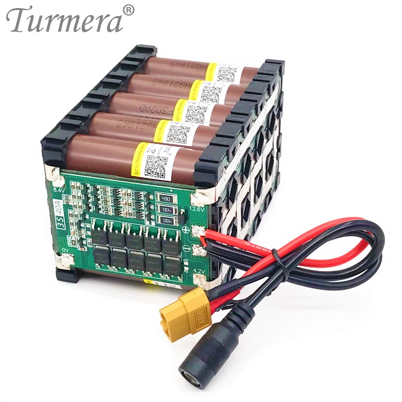 

Lithium Battery 12V 15Ah 18650 HG2 3000mAh 3S5P 12.6V With 3S 40A BMS for E-scooter and Uninterrupted Power Supply 12V Turmera