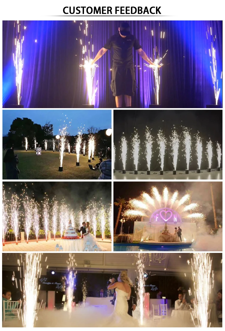 Good Quality Cold Fireworks Stage Fountain Safe Spark Fireworks Machine For Wedding Party