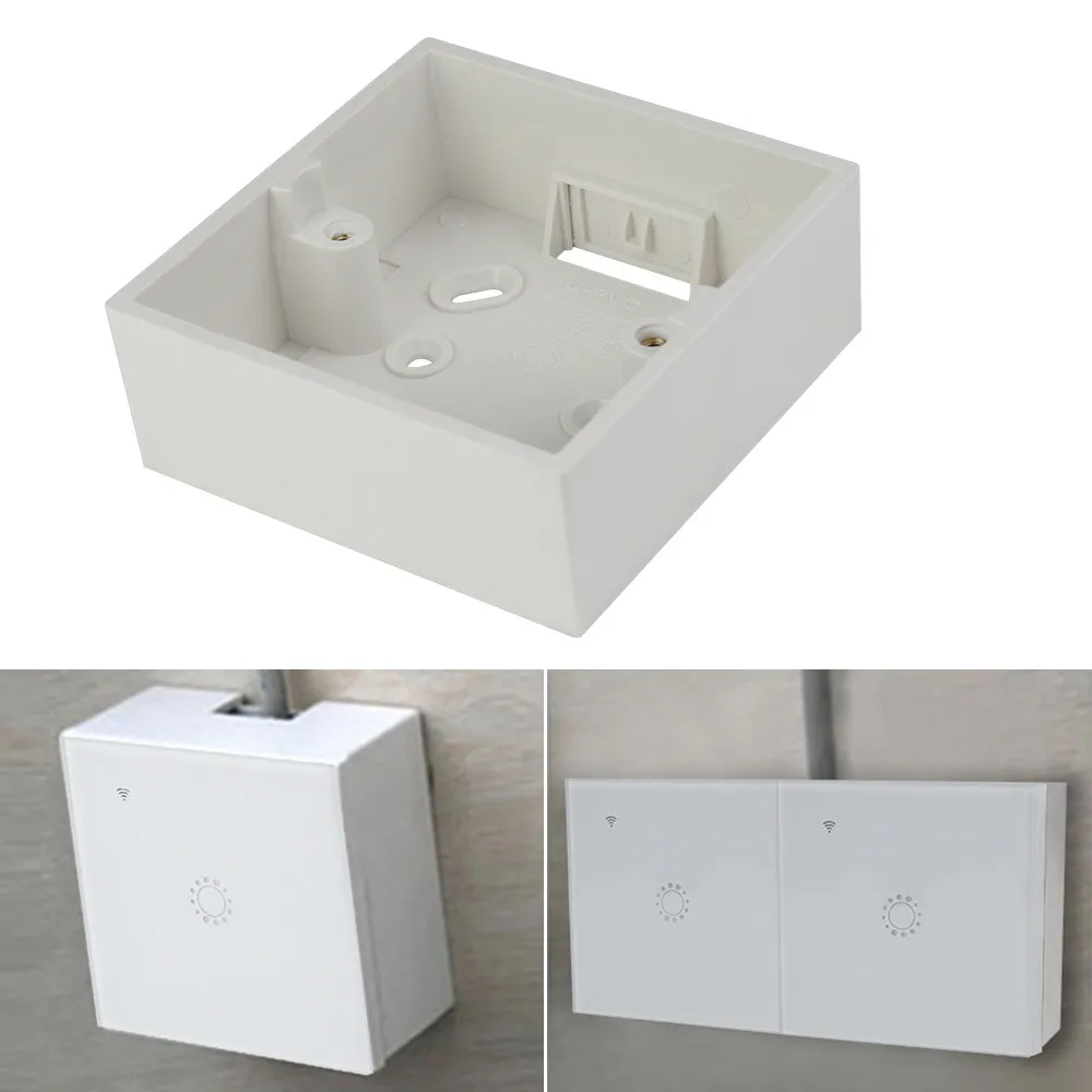 86 Type Cassette External Mounting Box 86*86*33mm For 1/2gang Switches Sockets Apply For Outside of Wall Surface Fire resistance